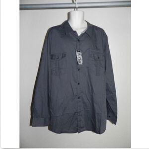 Drill Button Front Shirt Mens Big & Tall 4XLB NWT
